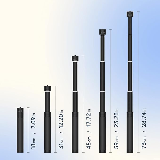 Phone Gimbal Stabilizer 3-Axis Smartphone Foldable Gimbal for iPhone Gimble with Focus Wheel-AOCHUAN Smart XE&AOCHUAN 1.7M Complete Camera Tripod& E10 Aluminum Extension Rod
