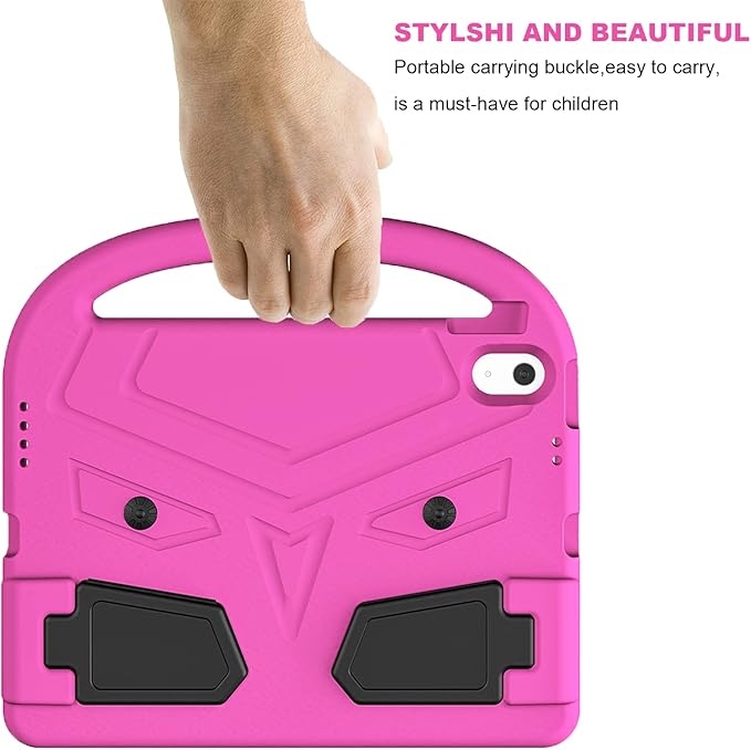 Dteck for iPad 10th Generation Case Kids 10.9 Inch 2022, Durable Lightweight Shockproof Protective Handle Stand EVA Foam Boys Girls Kids Proof Case for iPad 10th Generation 10.9 Inch 2022,Pink