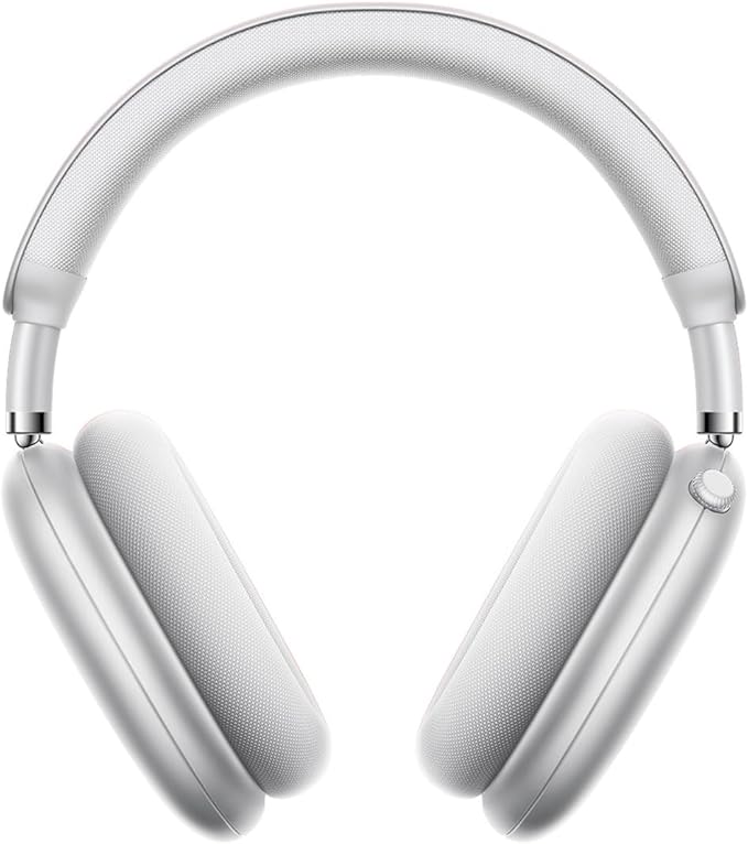 Wireless Headphones Bluetooth Headphones Active Noise Cancelling Over-Ear Head-Phones with Microphones, 24 Hours Playtime, HiFi Audio Adjustable Headset for iPhone/Android/Samsung - White