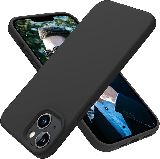 OTOFLY Designed for iPhone 14 Plus Case, Silicone Shockproof Slim Thin Phone Case for iPhone 14 Plus 6.7 inch （Black）