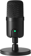 Amazon Basics USB Condenser Microphone for Streaming, Recording, and Podcasting on PC, Plug and Play, Cardioid Pickup, Adjustable Stand with 360° Rotation, Clear Sound, 5.8 x 3.4 inches, Black