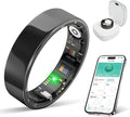 BIEMHA Smart Ring for Women & Men, Health Tracker with Sleep，Exercise Monitoring, iOS&Android Compatible, IP68 Waterproof, No Subscription, 5-Day Battery (Black, 11)
