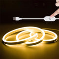 16.4FT Warm Neon Light Strip Waterproof, 5V USB Led Strip Lights with Touch Controller, Cuttable Flexible Silicone Neon Neon Rope Lights for Bedroom, Party, Home Decor