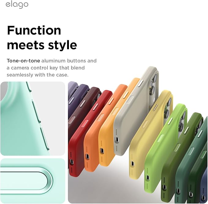 elago for iPhone 17 Pro Case, Premium Magnetic Silicone Case, Compatible with MagSafe, Liquid Silicone Material, Protective Cover, Shockproof, Slim Phone, 6.3 inch (Aqua Sky)