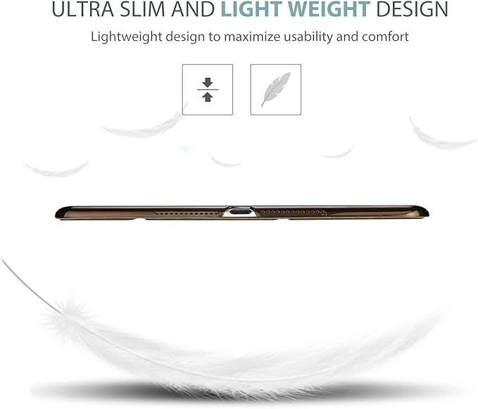 ProCase Smart Case for iPad 9.7 Inch iPad 6th/5th Generation 2018 2017(Model: A1893 A1954 A1822 A1823), Ultra Slim Lightweight Stand Cover with Translucent Frosted Back -Brown