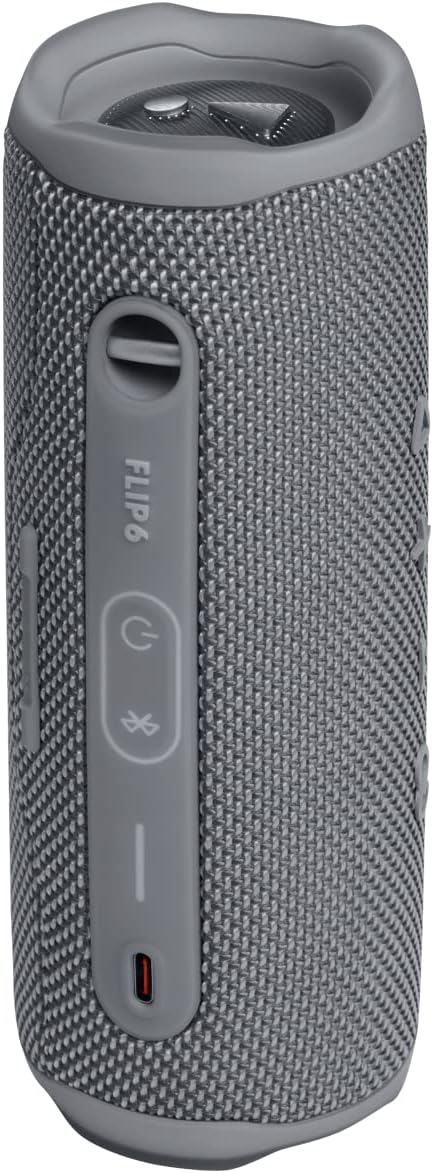 JBL FLIP 6 Waterproof Portable Speaker Bundle with gSport Silicone Sleeve (Gray)
