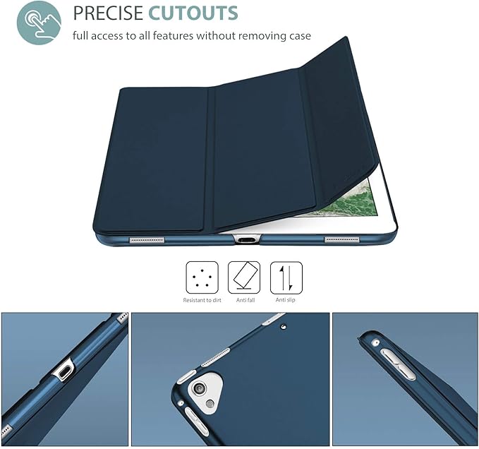 ProCase Smart Case for iPad Pro 12.9 Inch 1st and 2nd Generation (2015 and 2017 Model), Stand Cover Support Auto Sleep/Wake -Navy