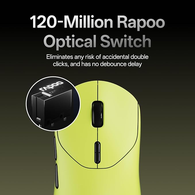 Rapoo VT2 MAX Wireless Gaming Mouse, True 8K Wireless Polling Rate, 53g Lightweight, Up to 750 Hr Battery, Nordic nRF54L15 MCU, 120-Million Optical Switch, 10 Programmable Buttons, Macro Enabled