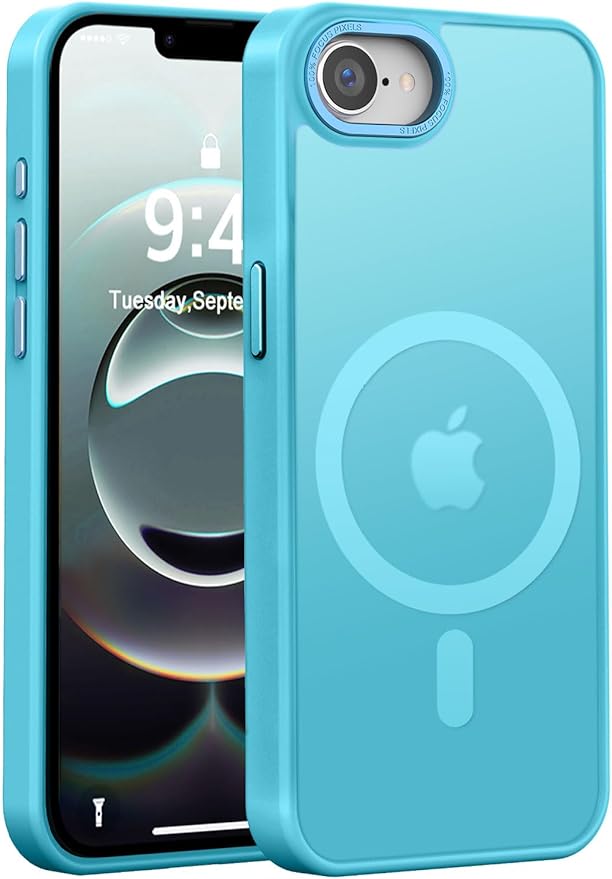 Newfuture Designed for iPhone 17e Case & iPhone 16e Case with Magnetic [13 FT Military Drop Protection] [Compatible with Magsafe] Translucent Shockproof with Anti-Fingerprint Phone Case, Lake Blue