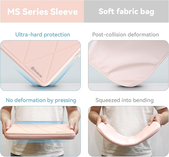 Smatree MS23T Hard EVA Protective Sleeve with Stand Compatible for 11.6 inch HP Pro x360 Fortis 11 G11/G10/G9, HP Fortis 11 G9 Q/x360 11 G3 J, Chromebook 11 G9/x360 11 G4 Laptop Bag,Pink