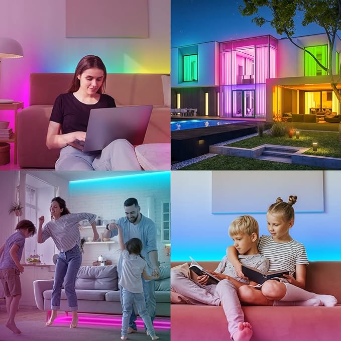 BTF-LIGHTING WS2812B IC RGB LED Strip,UL Listed,Pure Gold Wires,DC5V 3.28FT 100LED 5050SMD,Individually Addressable,Flexible for DIY Chasing Full Color Project,3M Tape,IP30(No Adapter or Controller)