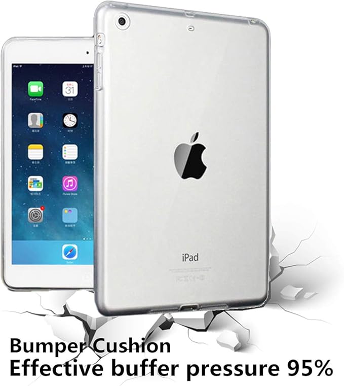 Clear Back Case for Apple iPad 10.2 inch iPad 9th/8th/7th Generation (2021/2020/2019) Transparent Slim Lightweight [Impact Resistant] [Corner Protection] Soft TPU Shockproof Cover, Clear