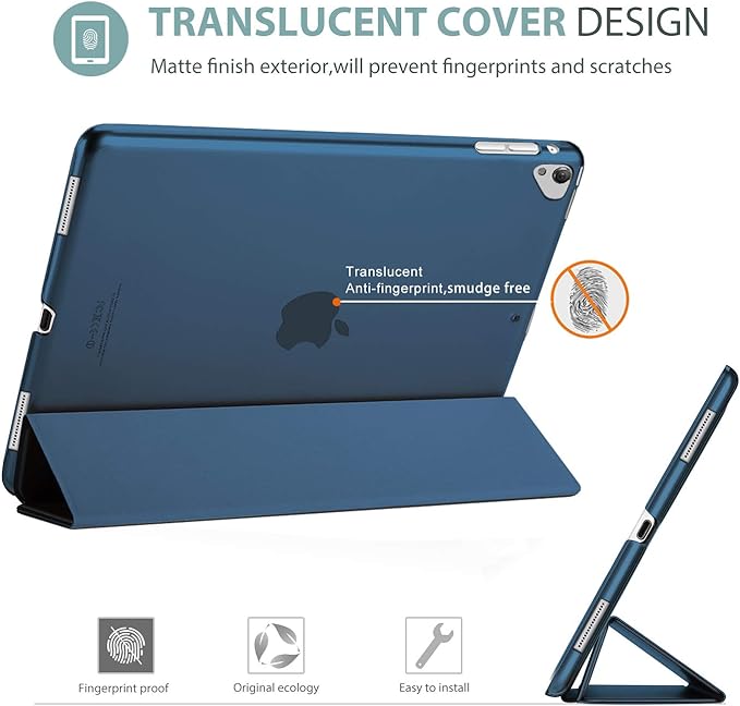 ProCase Smart Case for iPad Pro 12.9 Inch 1st and 2nd Generation (2015 and 2017 Model), Stand Cover Support Auto Sleep/Wake -Navy