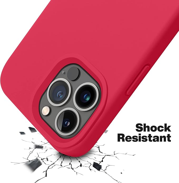 OTOFLY Designed for iPhone 13 Pro Max Case, Silicone Shockproof Slim Thin Phone Case for iPhone 13 Pro Max 6.7 inch (Red)