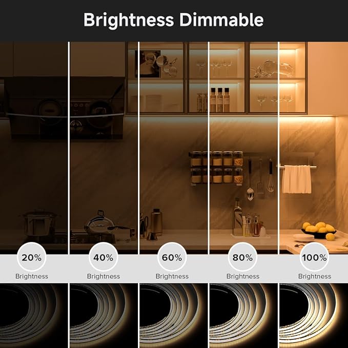 BTF-LIGHTING FCOB COB FOB LED Strip Lights 5V USB Powered 9.8FT 960LEDs Warm White 3000K 8mm Width Dimmable CRI 90+ with 3M Tape Flexible High Density for 3D Printer TV Backlight PC DIY Decor
