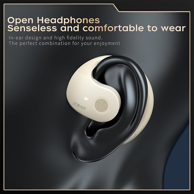 Wireless Earbuds for Workout/Running, Sports Bluetooth 5.4 Headphones,IPX7 Waterproof,Fast Charging,40Hrs Playtime Ear Buds（Beige