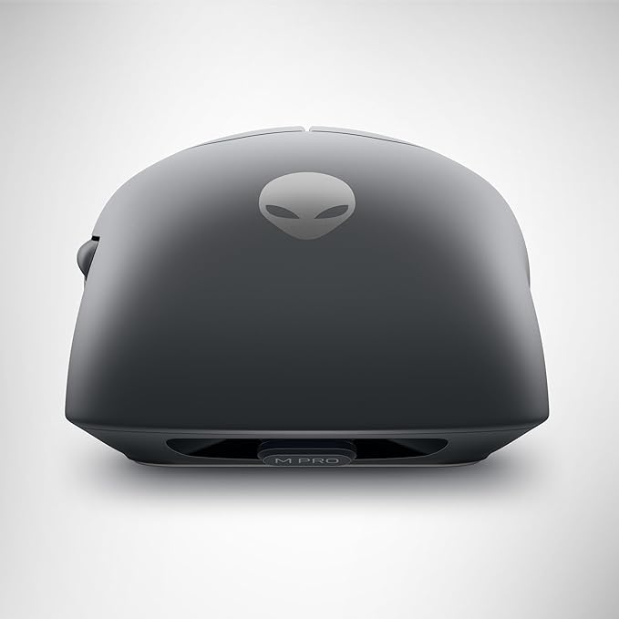 Alienware Pro Wireless Gaming Mouse - 2.4GHz Gaming Wireless/USB Wired Connectivity, Adjustable DPI, Optical Sensor Technology, 6 Programmable Buttons, 650 IPS Sensor Max Speed - Dark Side of the Moon
