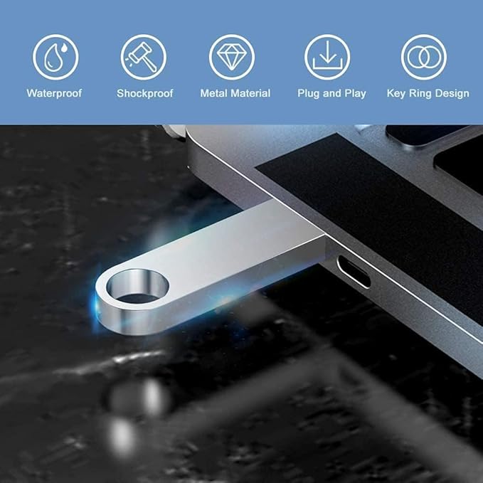 Generic 256GB 2-Pack, High-Speed USB Flash Drive - Bundle for Extra Storage Value, Compatible with Phones, Tablets, Laptops (2 Pack Metal USB Sliver, 256GB)