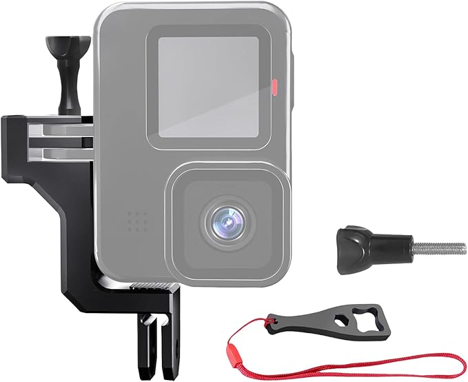 Aluminum Vertical Mount for Gopro, 90 Degree Direction Adapter Elbow Mount Compatible with GoPro Hero 13 12 11 10 9 Black Action Cameras