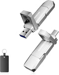 256GB USB C SSD Flash Drive Up to 450MB/s USB 3.2 Solid State Thumb Drive Type-A + Type-C 2-in-1 Flash Drive Memory Stick Data Storage Compatible with Smartphone Tablet Computer Game Console