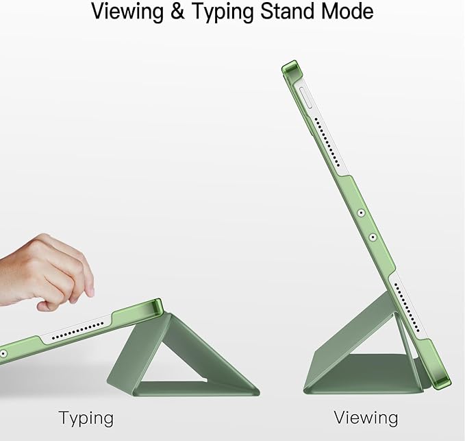 JETech Case for iPad Pro 11 Inch, 2022/2021/2020 Model, Slim Stand Hard Back Shell Smart Cover with Auto Wake/Sleep (Matcha Green)