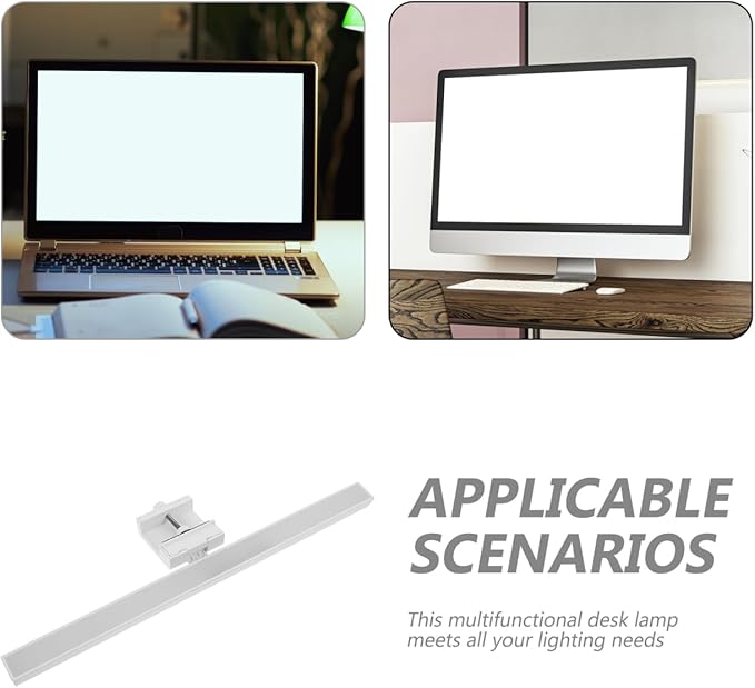 COHEALI Dimmable Eye Caring LED Monitor Light for Office and Home Use Adjustable Screen Hanging Light Bar for Reading and Gaming Modern Eye Protection Desk Lamp