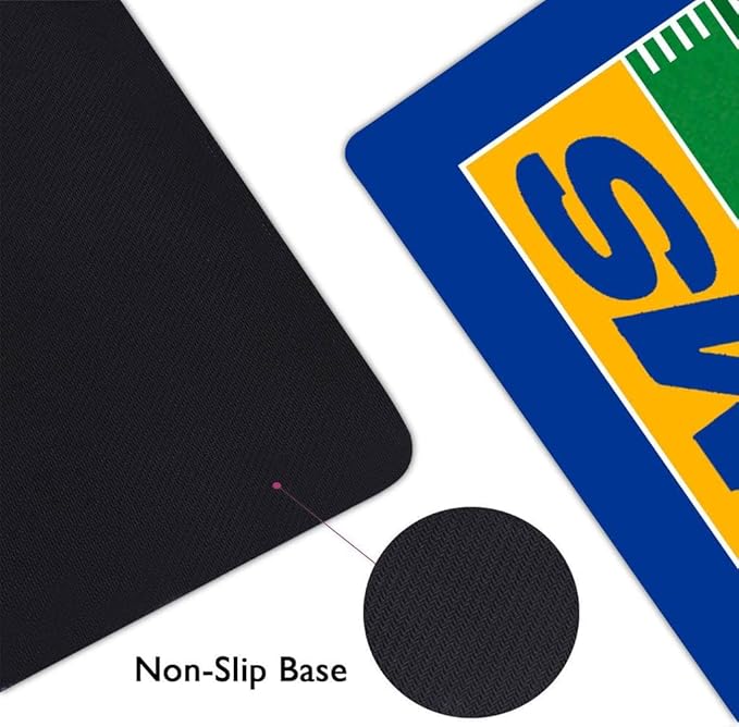 Large Gaming Mouse Pad, Mousepad with Non-Slip Rubber Base for Laptop Computer Desktop Keyboard,Football Fans Boy Husband Gift Yellow Design Mat