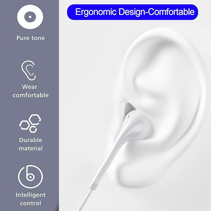 Cianyyee 6 Pack Earbuds Wired Headphones with Heavy Bass Stereo,Volume Control,Earphones with Microphone, Compatible with iPhone, Android, Computers, iPad or Any Device with 3.5mm Interface