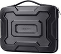 MOSISO 15-16 inch Laptop Hard Case, 15.6 inch Waterproof Shockproof Computer Bag Compatible with MacBook HP Dell, Mechanical Geometric EVA Carrying Sleeve Laptop Case Hard Shell with Handle, Black