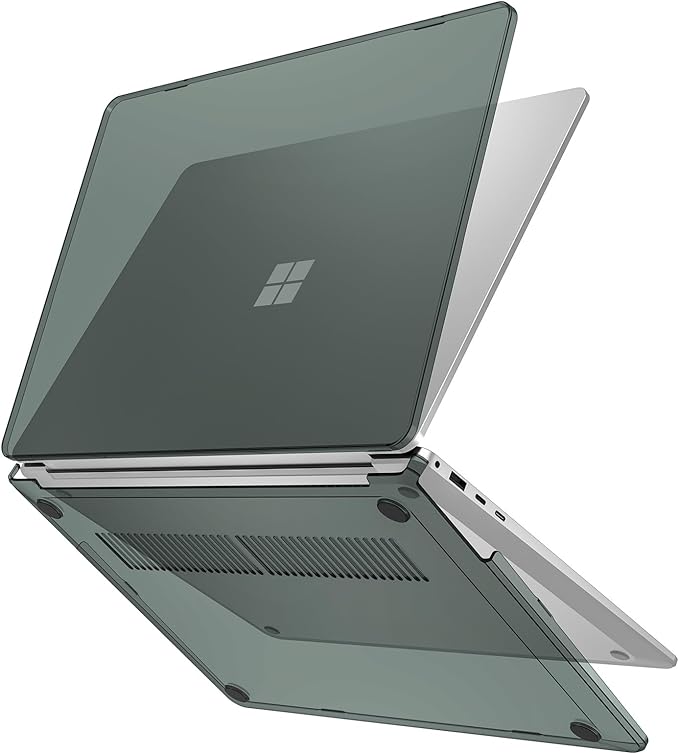 ProCase Protective Case for 15 Inch Microsoft Surface Laptop 7 2024 Release, Hard Shell Transparent Cover with Durable and Lightweight Design -Mgreen