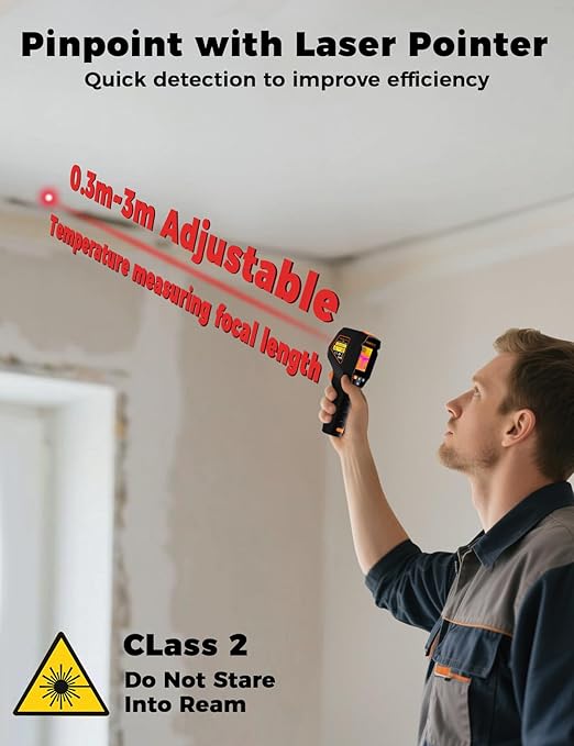 Ti01 Thermal Camera,240x240 IR Resolution Thermal Imaging Camera,-4°F-1022°F,15 Available Colors Thermal Imager,Display Resolution 320x240 Infrared Camera,Infrared Camera,25Hz,IP54