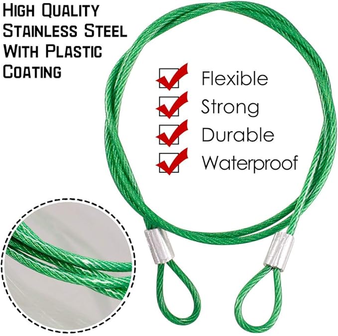 8 Pack Safety Stainless Steel Tethers,Colorful Coated Security Tether Lanyard Kit Cable Wire Compatible with Sporting Camera All Editions,Action Camera Series Devices and Other Applicable Equipment