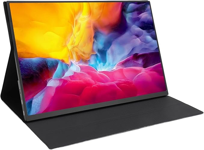 SUNGOOYUE 14.5 Inch Portable Display, 4K IPS Laptop Screen Resolution 16:10 Aspect Ratio 400 Nits Brightness 1500:1 Contrast Ratio, with Adjustable Stand and Dual USB C Ports, for Switch