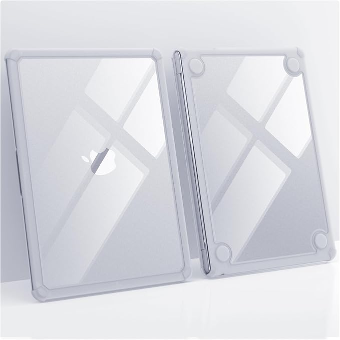 Soonjet for MacBook Air 13 inch Case | M5 M4 M3 M2 2026-2022 13.6'' | Profi ShockBumper | Military Drop Protection | Clear Hard Shell Cover | Crystal Clear
