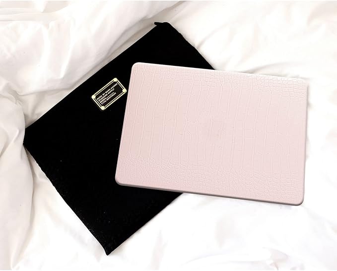 Funut for Crocodile MacBook Air 15 Inch Case M5 M4 M3 M2 2026 2025-2023 A3448 A3241 A3114 A2941, Elegant Luxury Crocodile Leather Plastic Hard Shell Case & Keyboard Cover, Pink
