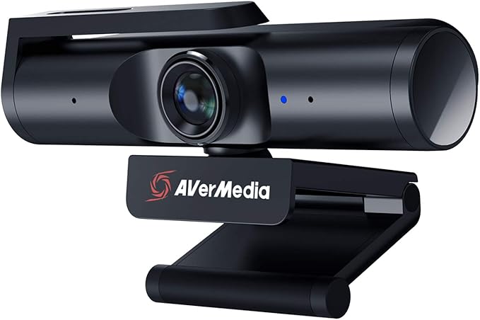 AVerMedia 4K webcam for PC, Gaming Camera for Streaming, Video Calls, Built-in Mic, Privacy Cover, for Teams, Google Meet, Zoom, OBS and more, for PC/Mac - PW513 Live Streamer CAM