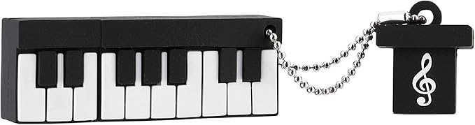 USB Flash Drive, 8GB / 16GB / 32GB USB2.0 Cute Shape USB Memory Stick Date Storage Pendrive Thumb Drives (64GB, Piano)