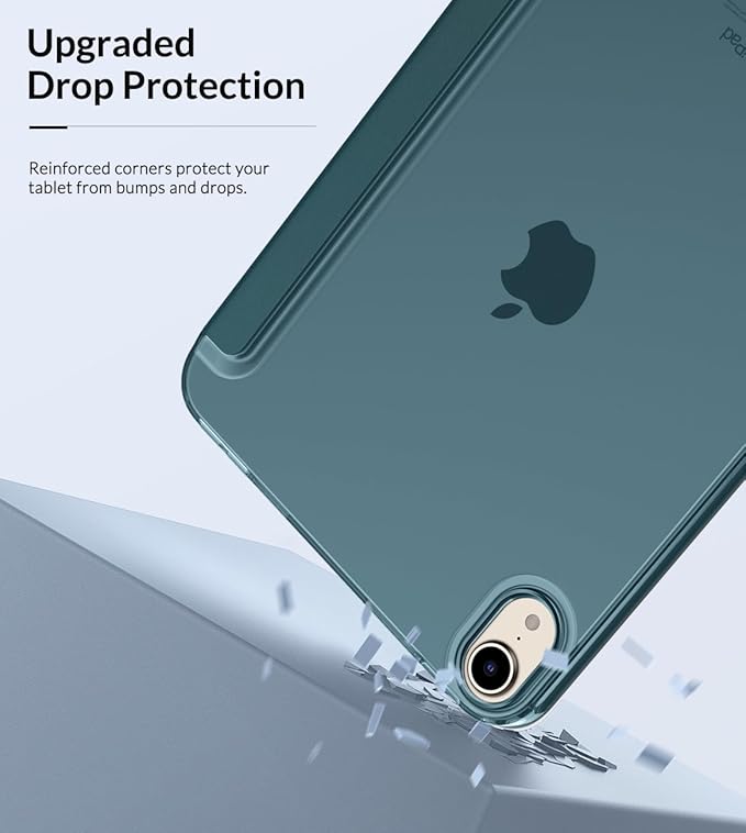 MoKo Case Fit New iPad mini 7 (A17 Pro) 2024, iPad mini 6th Generation Case 2021 (8.3-inch), iPad mini 6 Case, Soft TPU Translucent Frosted Back Cover Case for iPad mini 7th, Turquoise