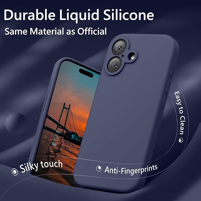 FireNova Magnetic for iPhone 17 Case, Compatible with MagSafe, [Integrated Silicone Camera Control Button] [Camera Protection] Anti-Scratch Microfiber Lining Phone Case, 6.3", Navy Blue