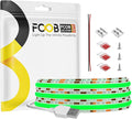 6.56FT/2M 5V USB LED Light Strip Green Flexible High Density COB Strips 640LEDs, 8mm LED Tape for Under Cabinet Bedroom No Controller and Power
