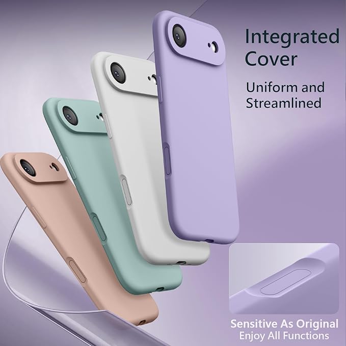 FireNova Magnetic for iPhone Air Case, Compatible with MagSafe, [Integrated Silicone Camera Control Button] [Camera Protection] Microfiber Lining Phone Case for iPhone 17 Air, 6.5", Clove Purple