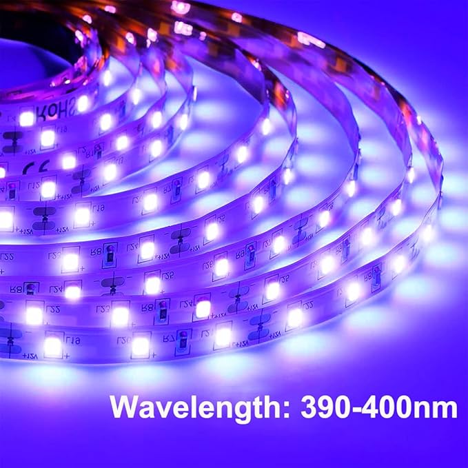 SUYOOULIN LED Strip Lights, SMD 2835 LED Strip, DC12V 1200LEDs 16.4Ft 26000LM High Density LED Light Strips Waterproof IP65, 3 Times Brightness Than SMD3528 LED Strip, Purple