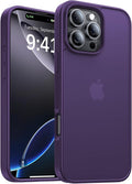 for iPhone 16 Pro Max Case, [Military-Grade Drop Protection][Anti-Yellowing] Shockproof Protective Translucent Matte Cover for iPhone 16 Pro Max Phone Case,Dark Purple