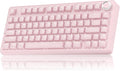 SOLAKAKA A75 Wireless Gaming Keyboard with Multifunction Knob, BT5.0/2.4GHz/USB-C, 75% Mechanical Keyboard, Hot-Swappable, Gasket Creamy Keyboard with RGB Backlit, Crystal Keycaps, for PC/Mac/PC