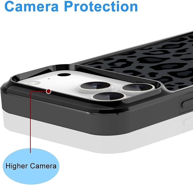 KANGHAR Case Compatible with iPhone 17 Pro Max,Black Leopard Design,Tire Texture Non-Slip +Shockproof Rugged TPU Protective Case for iPhone 17 Pro Max 6.9 Inch