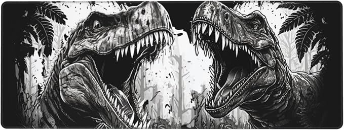 Dinosaur Mouse Pad XL Large Mousepad Non Slip Rubber Base Desk Mat for Laptop Computer Gaming 31.5" X 12"
