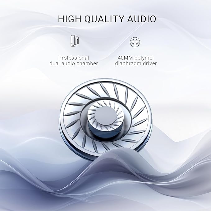 OneOdio Focus A10 - Hybrid Active Noise Cancelling Headphones, Wireless Over-Ear Headphones with 62H Playtime, Fast Charging, Hi-Res Audio, Clear Calls, Bluetooth & Wired Mode for Travel Work