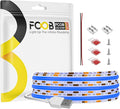 6.56FT/2M 5V USB LED Light Strip Blue Flexible High Density COB Strips 640LEDs, 8mm LED Tape for Under Cabinet Bedroom No Controller and Power