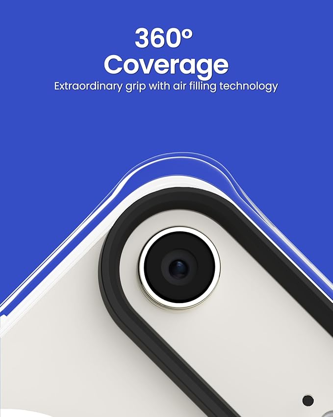 ORNARTO Air Case for iPhone Air Clear | Military-Grade Drop Protection | Camera Control Button | Compatible with MagSafe | Built-in Air Phone Cover - White