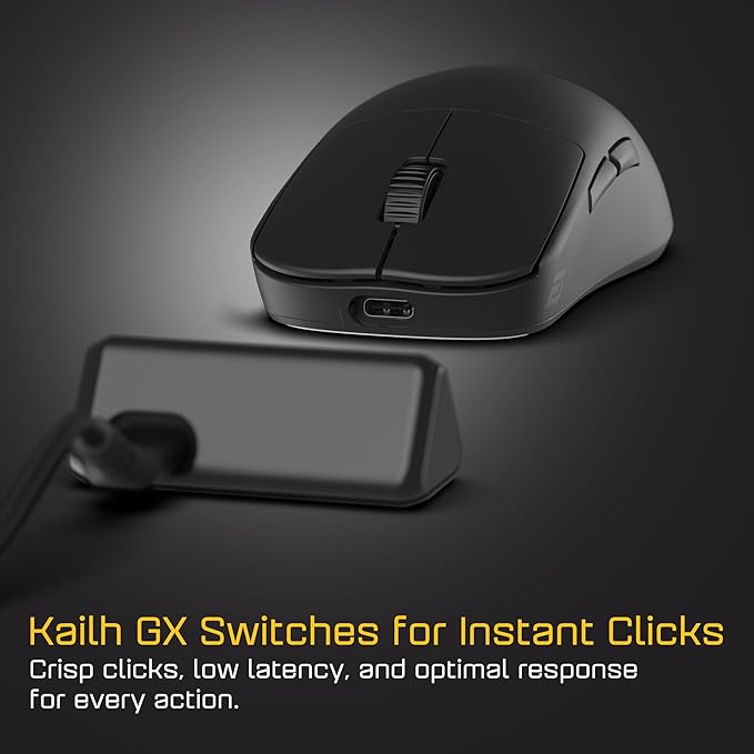 ENDGAME GEAR OP1w 4k v2 Wireless Gaming Mouse Black – 30K DPI Optical Sensor, 4000Hz Polling, Hot-Swappable Switches & Claw-Grip Design